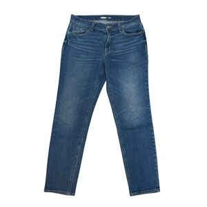 Old Navy Boyfriend Midrise denim blue jeans bright hibiscus blue size 4